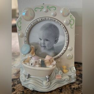 Hallmark Rub A Dub Dub Tub 3D Picture Frame Porcelain For 3" Photo in orig box